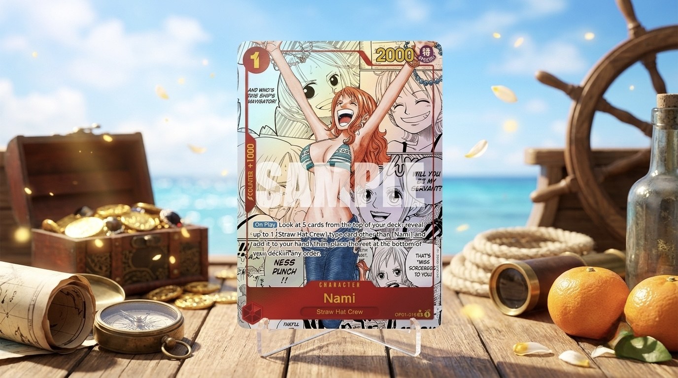 Carta Nami OP01-016 de la expansión Romance Dawn del juego de cartas One Piece